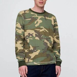 Mens NEW Gap Camo Thermal Long Sleeve Shirt Size Medium $45 Retail